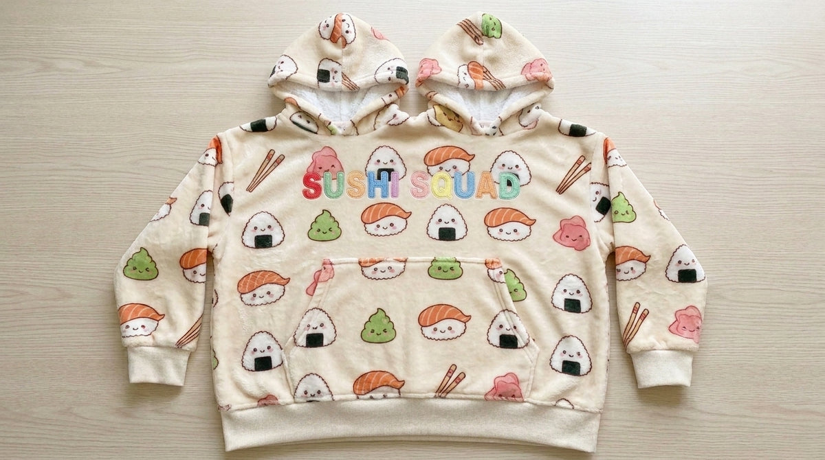 Sushi Squad Twin-Hood Hoodie - front