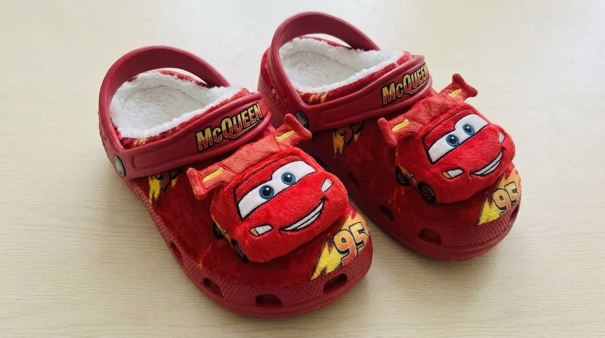 Race Day Duo Plush Clogs - Red