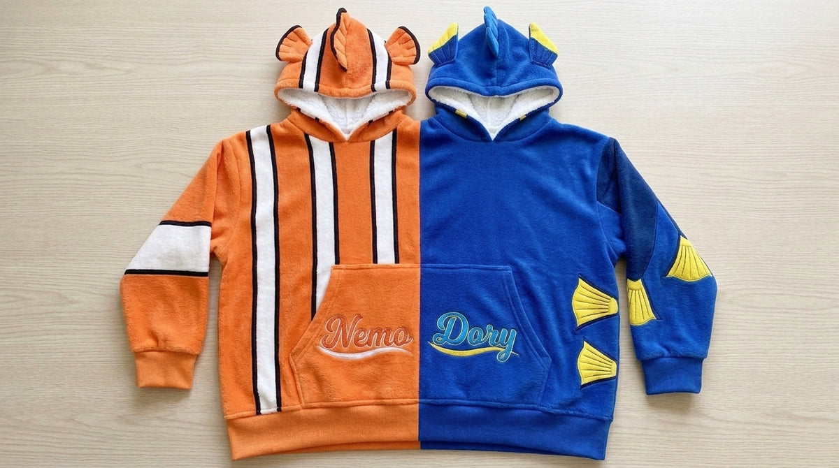 Ocean Pals Twin-Hood Hoodie - front