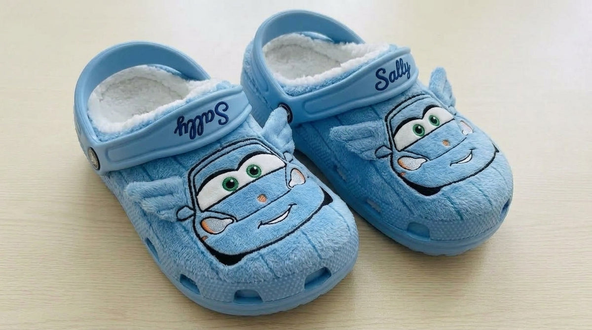 Race Day Duo Plush Clogs - Blue