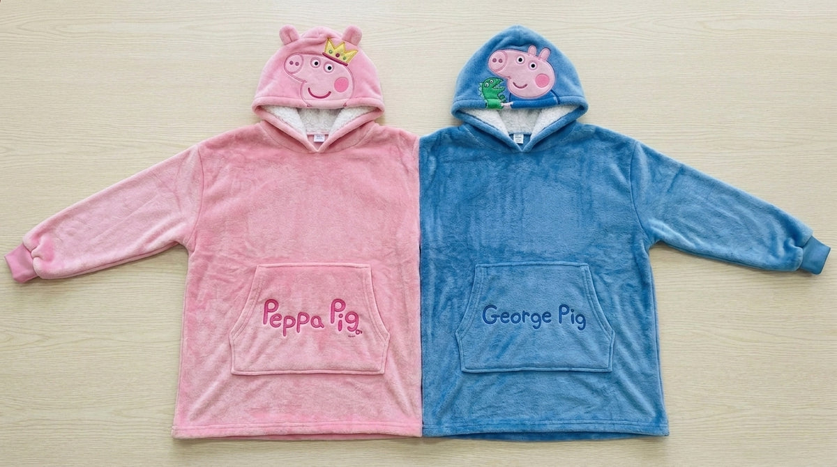 Piggy Pals Twin-Hood Hoodie - front