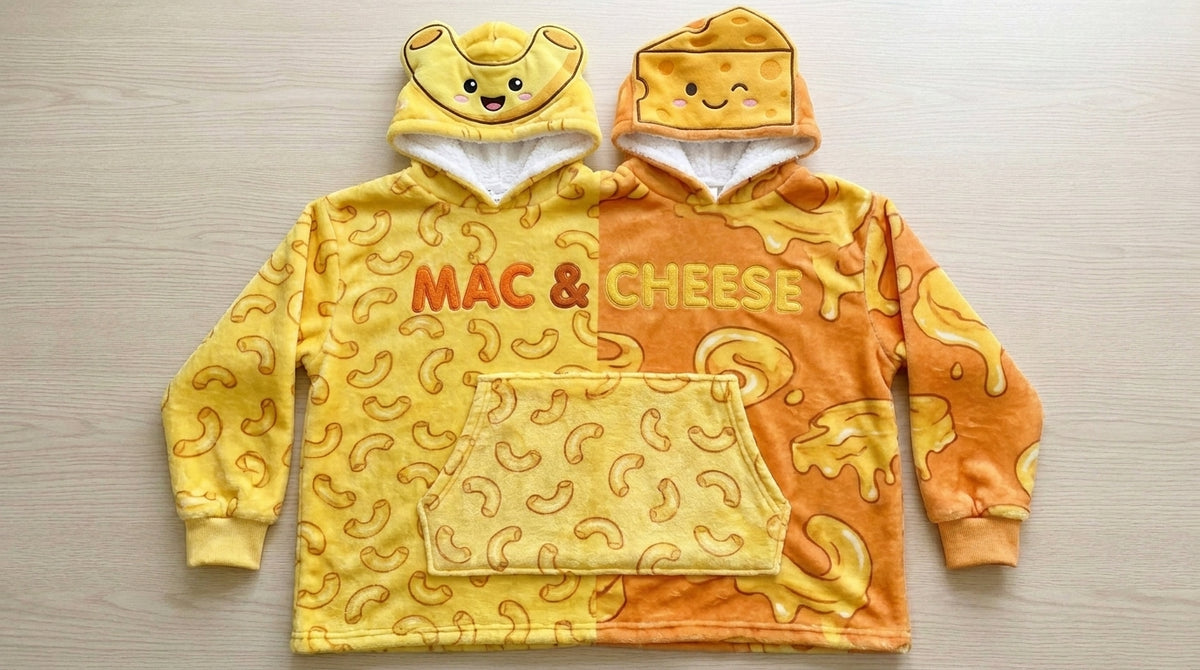 Mac & Cheese Twin-Hood Hoodie - front