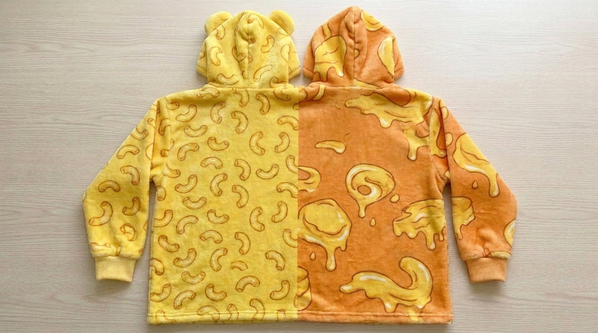 Mac & Cheese Twin-Hood Hoodie - back