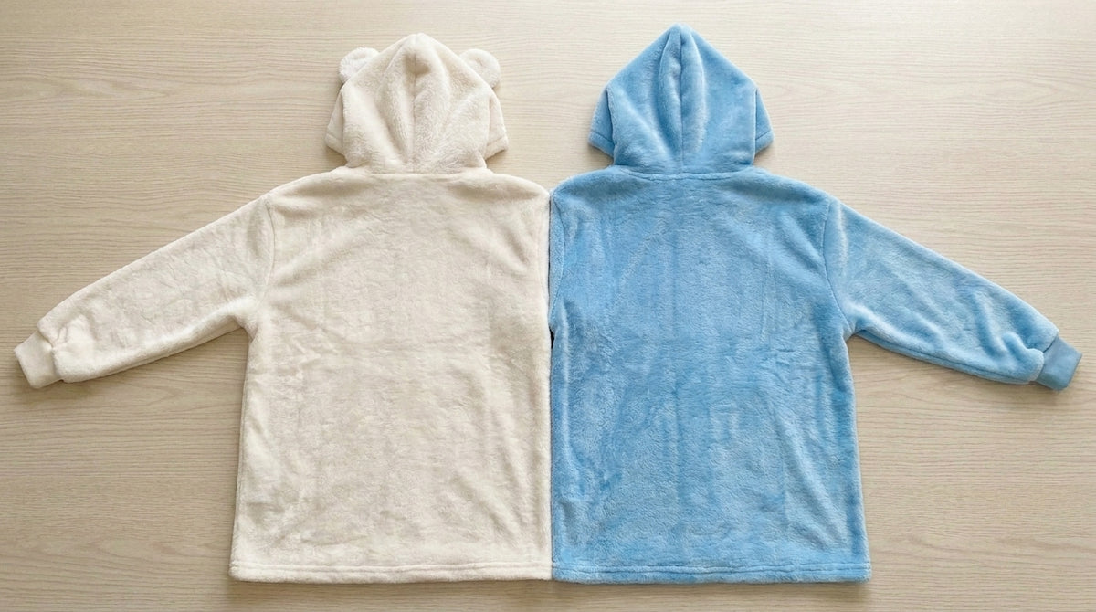 Cloud & Raindrop Twin-Hood Hoodie - back