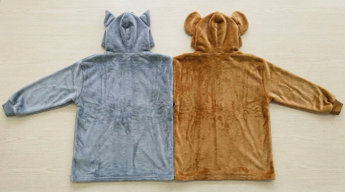 Cat & Mouse Twin-Hood Hoodie - back
